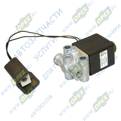 КЭМ-07 Клапан электромагнитный 24В (фишка 2 плос. клеммы) подъема платформы МАЗ Объединение Родина